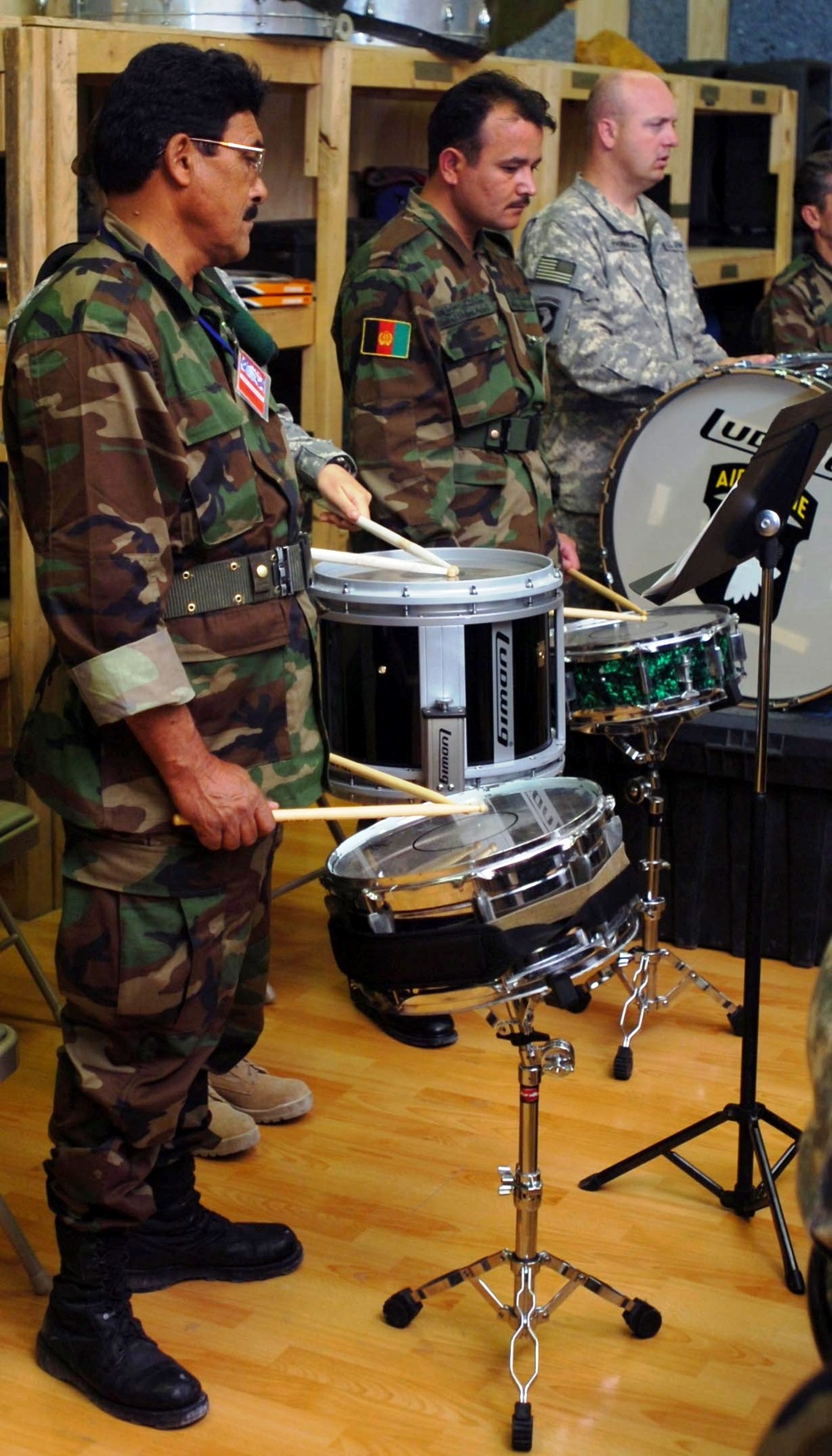 Afghan, U.S. Bands Collaborate on Anthems, Marching Tunes at Bagram Airfield