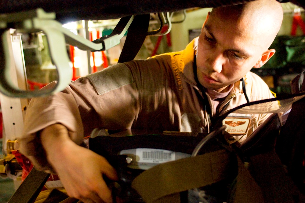 Air Force Medics Prepare C-130 for Aeromedical Evacuation Mission in Afghanistan