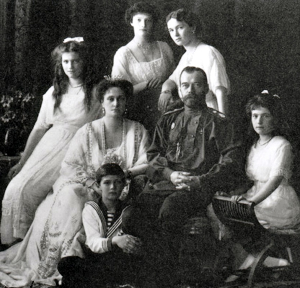 Czar Nicholas II and Family Pose for Historic Portrait