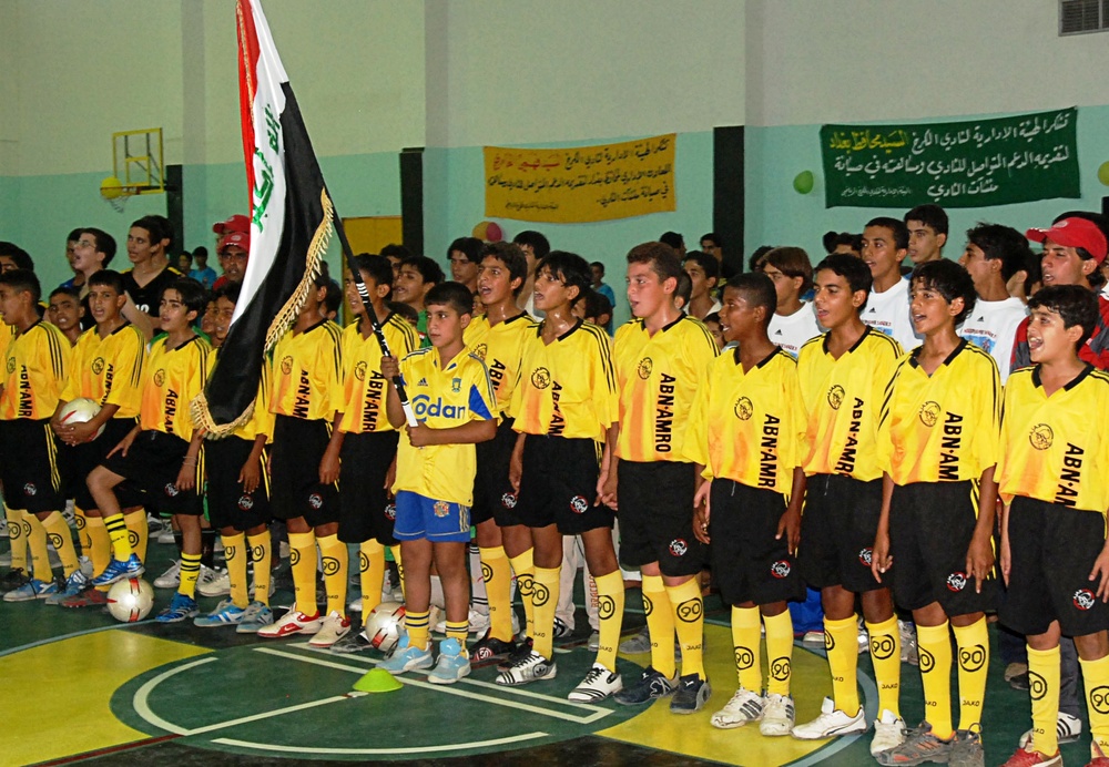 Iraqi Youth Showcase Sports Skills at Reopened Karkh Club Gym