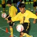 Iraqi Child Practices Soccer Drills at Reopened Karkh Club Gym in Baghdad