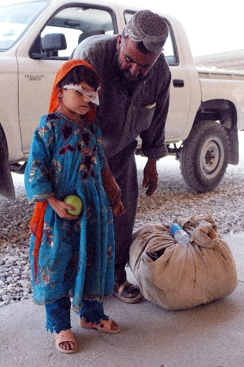 Afghan Girl Receives Medical Treatment at Bagram Airfield