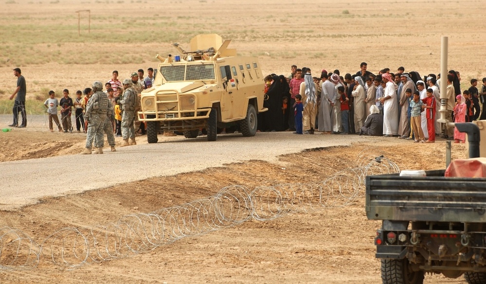 Villagers Seek Medical Care at Makeshift Clinic in Iraq