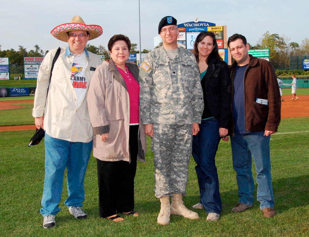 Soldier Honored at Lakewood Blue Claws Game