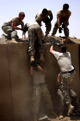 U.S. Soldiers Compete in Steeple Chase for Independence Day