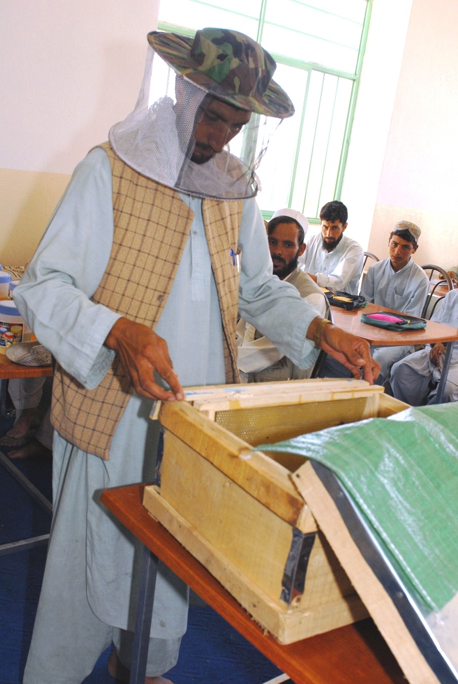 Afghan Beekeeping Students Learn Honey Extraction Techniques