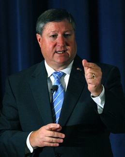 Air Force Secretary Holds Town Hall Meeting with Space Command