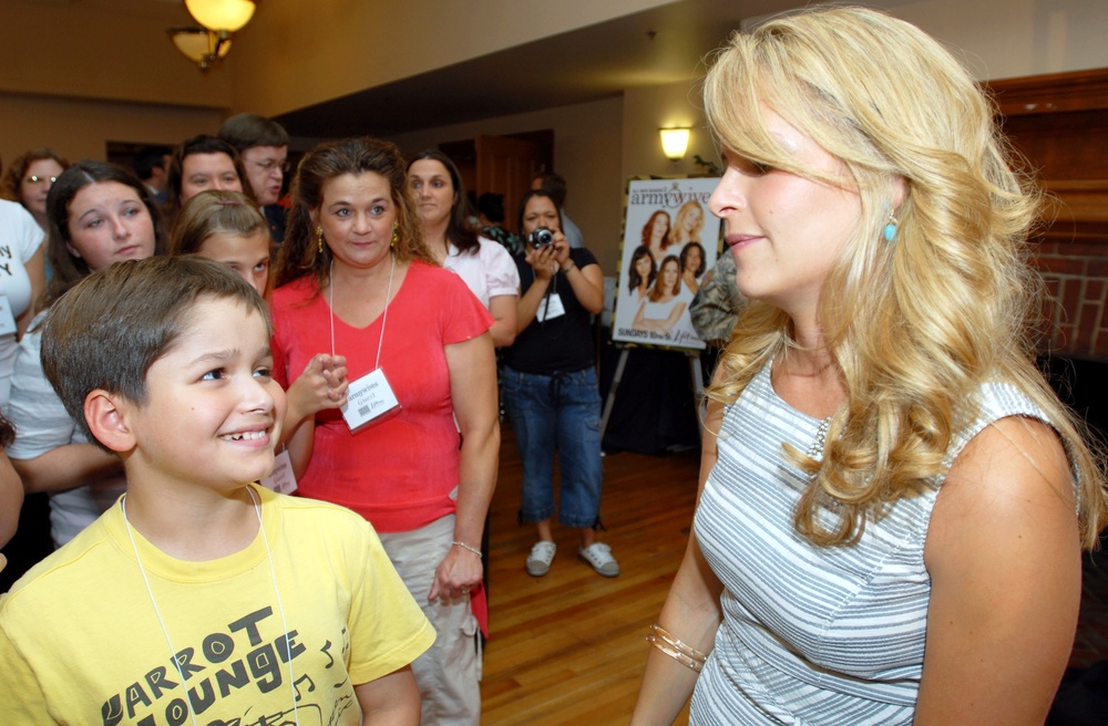 Actress Visits Youngest Fans at Walter Reed