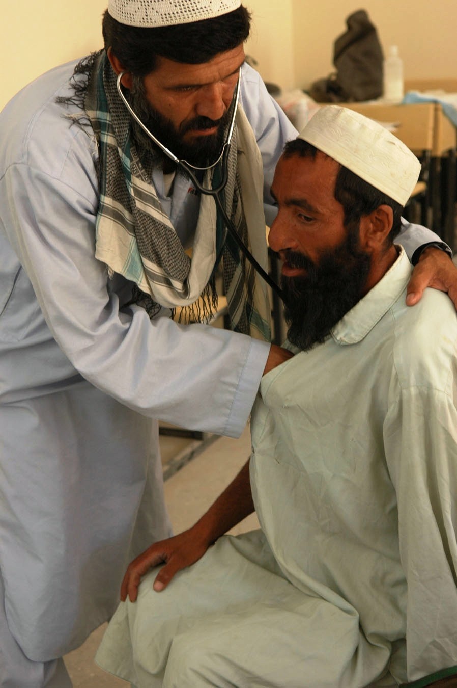 Afghan Man Receives Medical Care at Outreach Event in Parwan Province