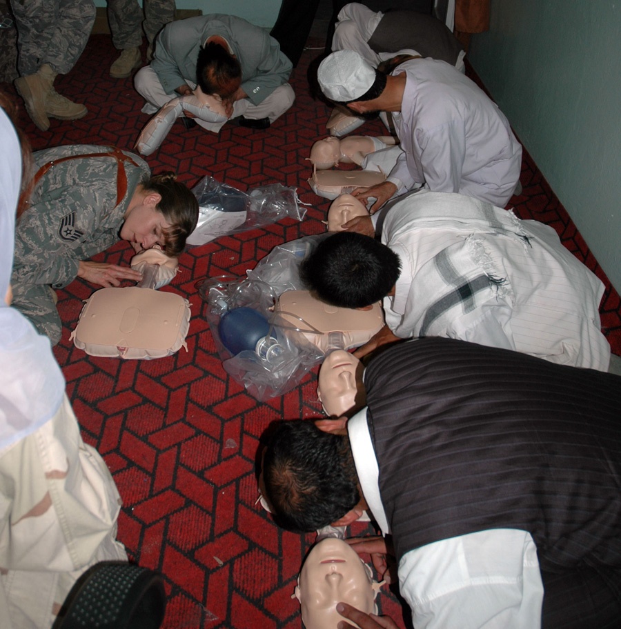 Air Force Medic Teaches CPR to Afghan Providers in Panjshir