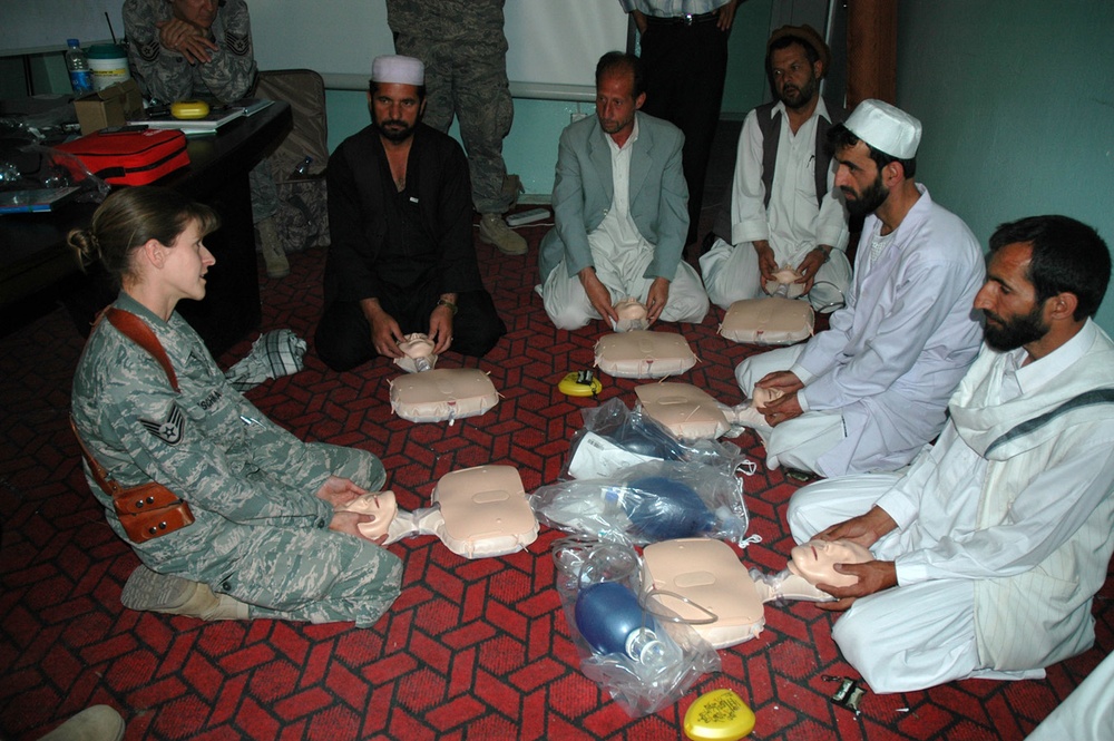 Air Force Medic Teaches Afghan Providers Infant CPR