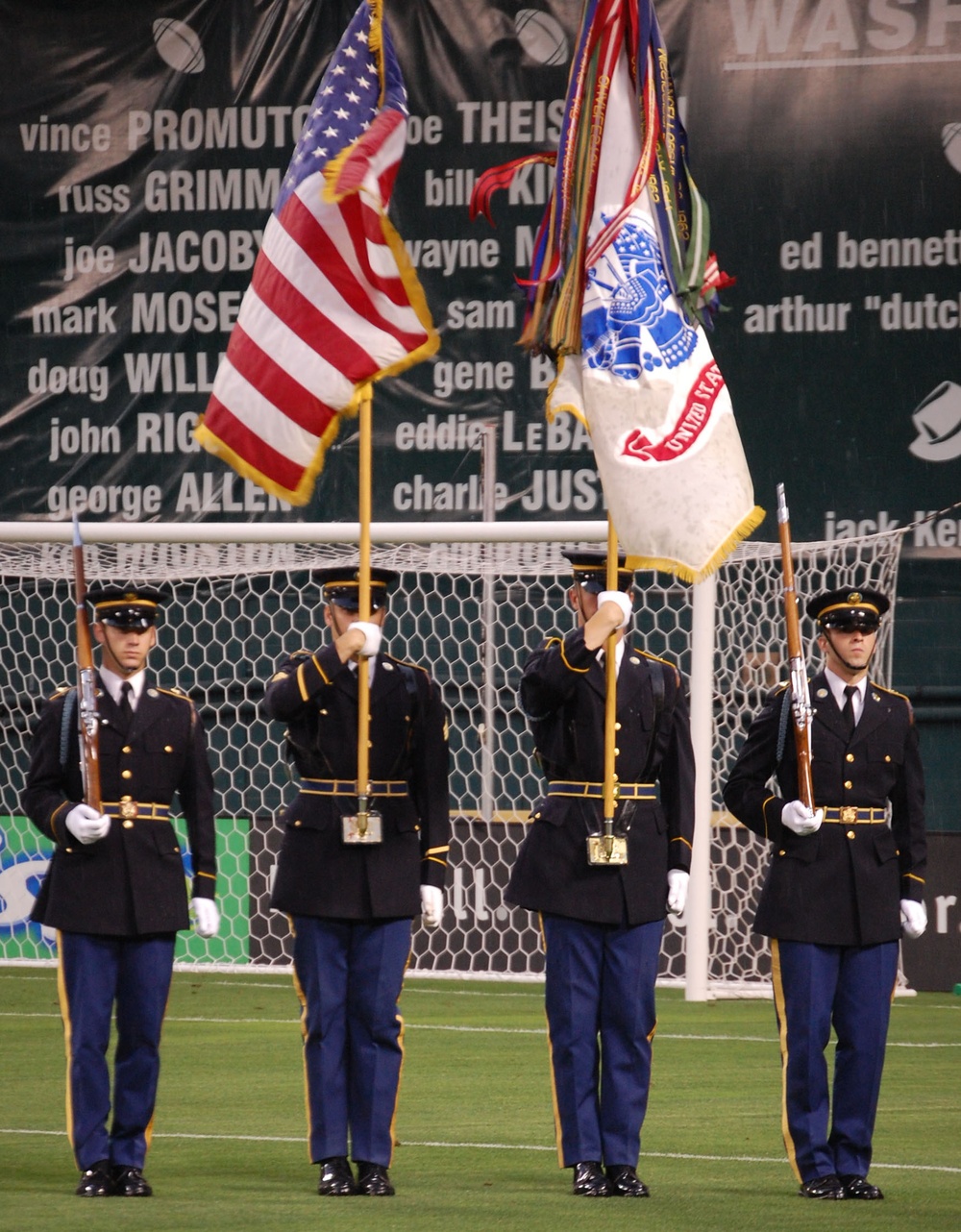 Old Guard Color Guard Presents Colors at D.C. United Match