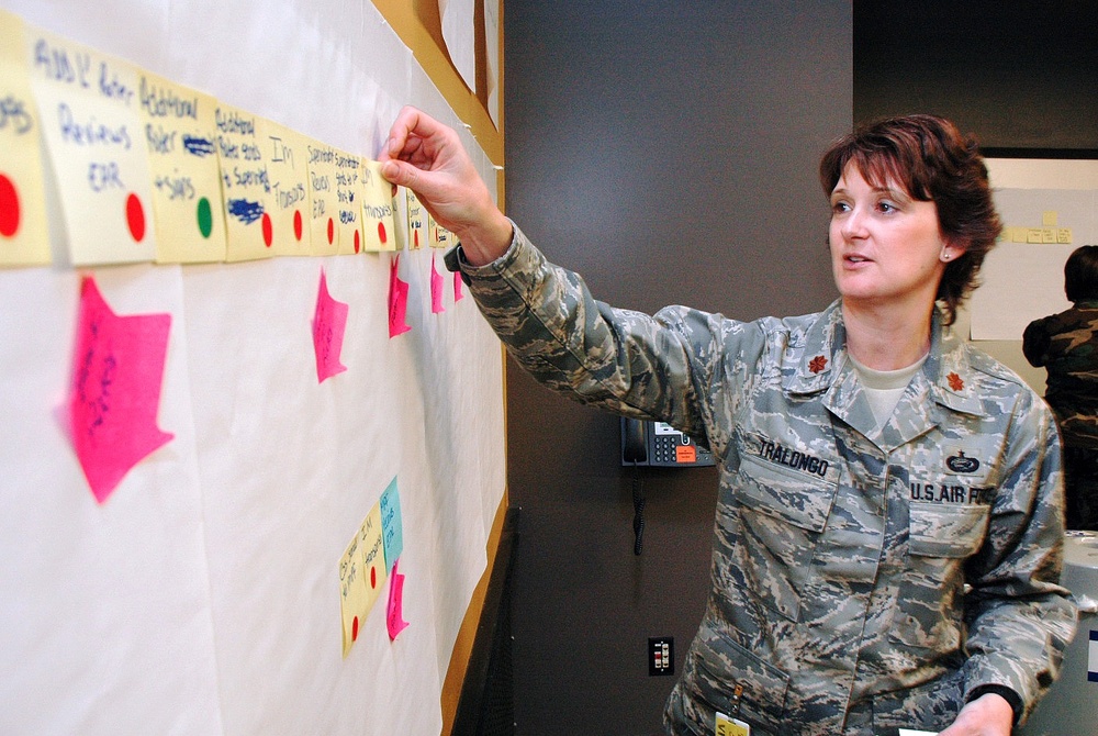 Air National Guard Officer Leads Value Stream Mapping Training