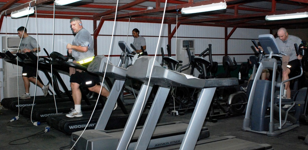 Soldiers Maintain Fitness at Multinational Division Baghdad Gym