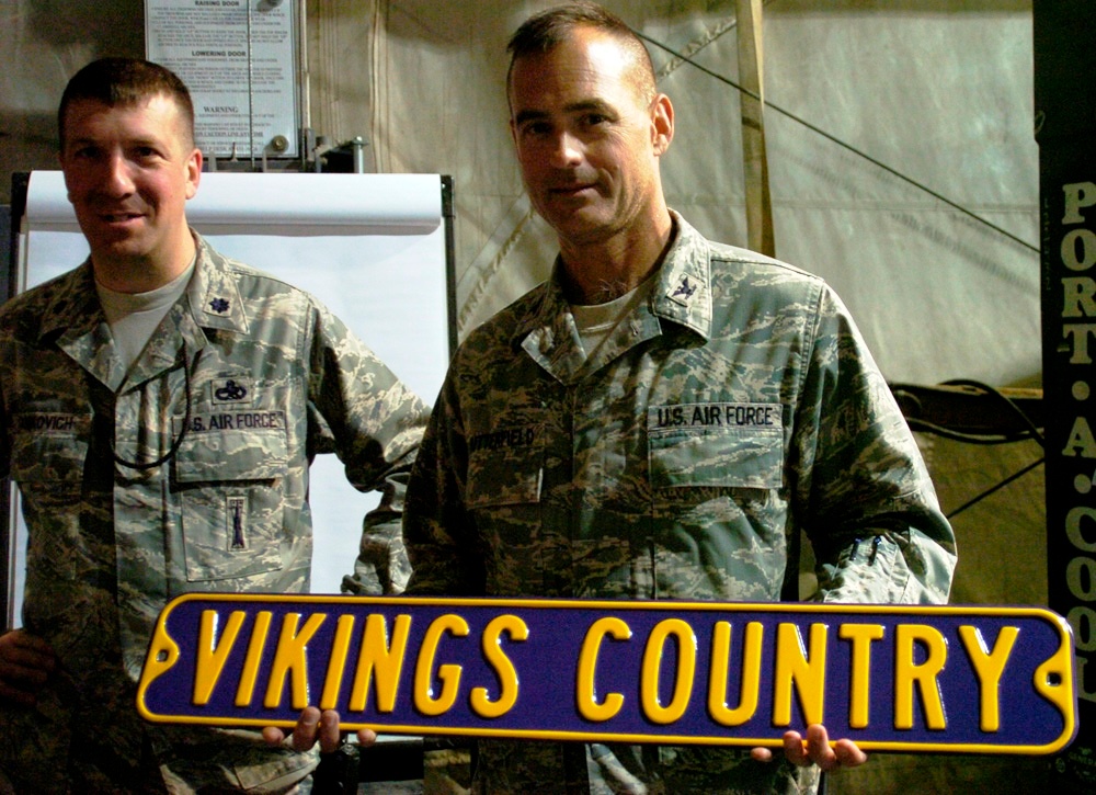 Minnesota Vikings Cheerleaders Perform for Air Force Colonel at Bagram Air Base