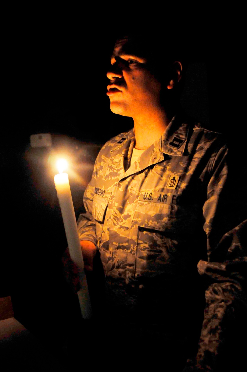 Air Force Chaplain Leads Prayer for Deployed Troops in Southwest Asia
