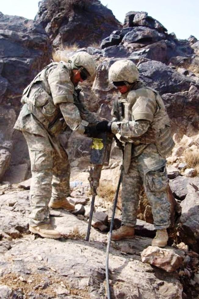 Army Engineers Blast Rock for New Combat Outpost on Afghanistan-Pakistan Border