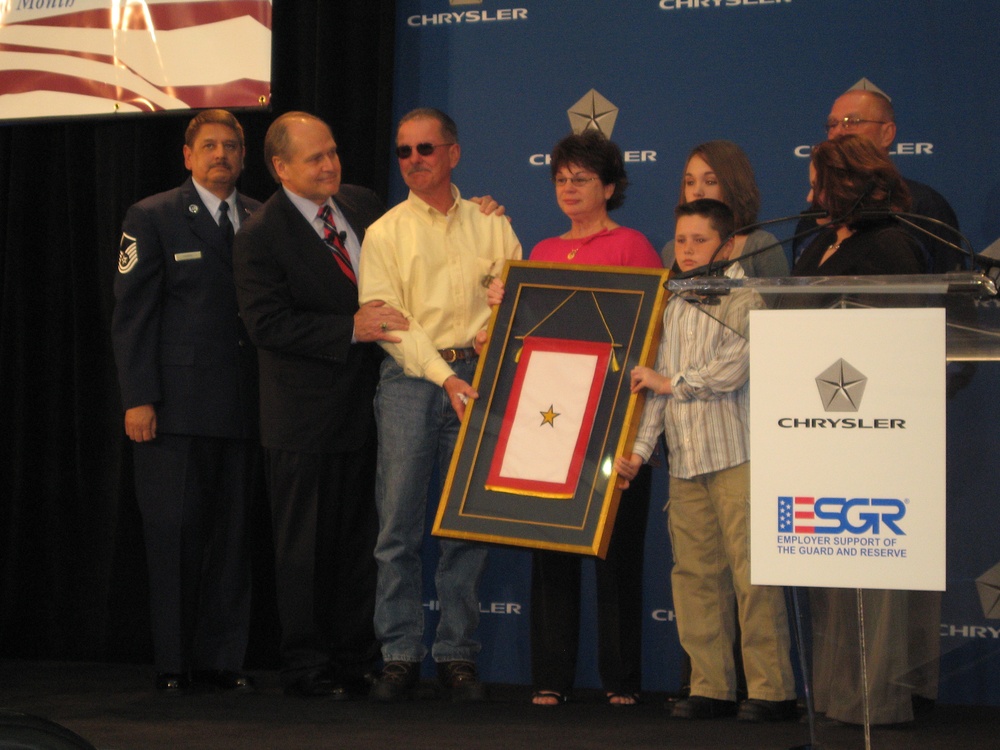 Family Accepts Gold Star Flag for Fallen Army Master Sgt. William Balinski
