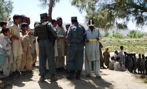 Afghan Police Engage with Villagers in Medical Outreach