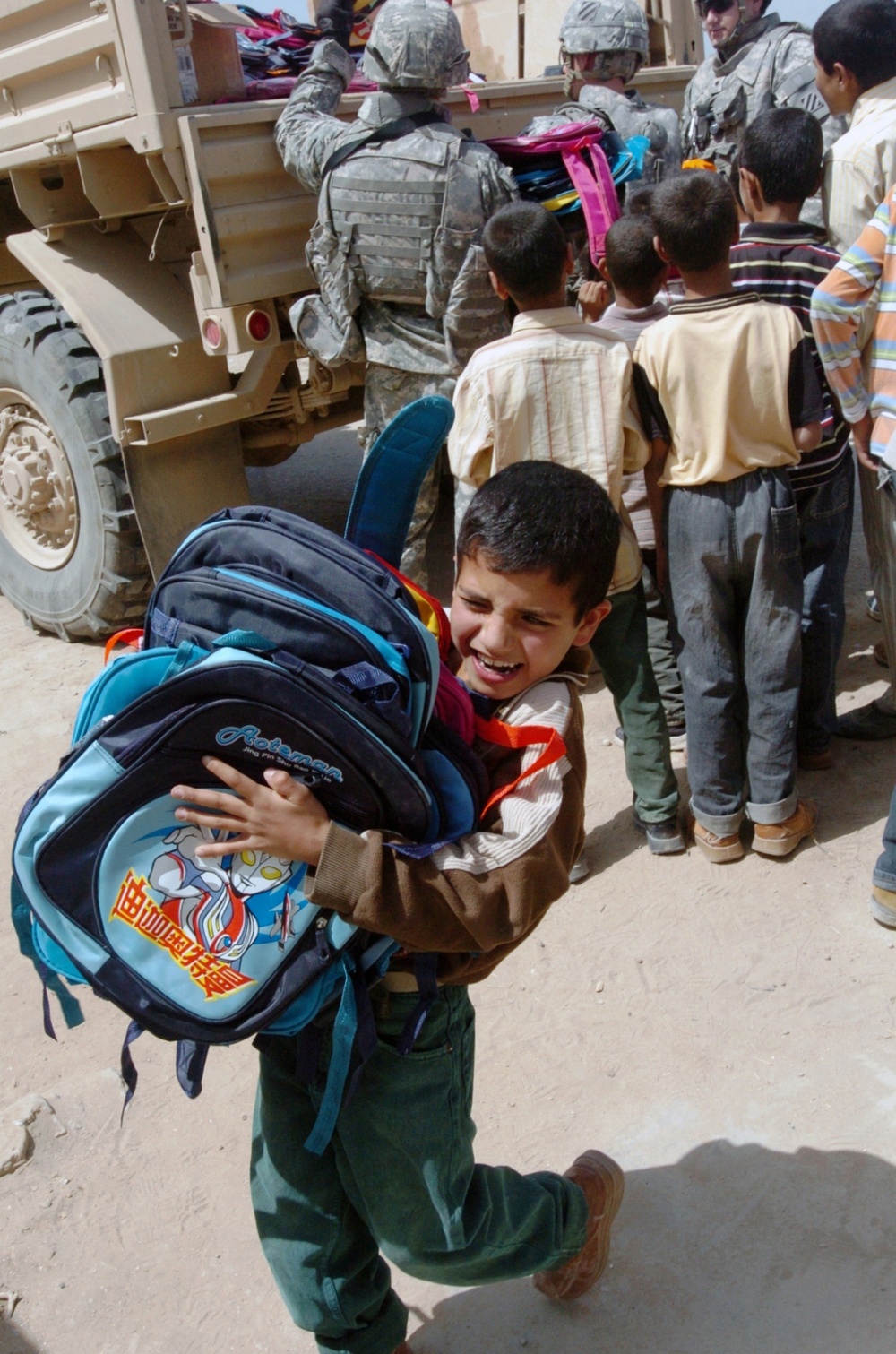 U.S. Troops Deliver School Supplies to Iraqi Students
