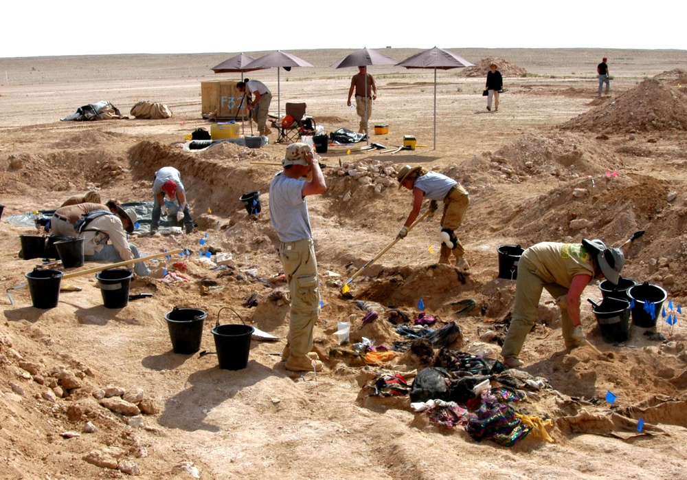 Mass Grave Excavation Uncovers Evidence of Saddam Hussein's Crimes Against Humanity