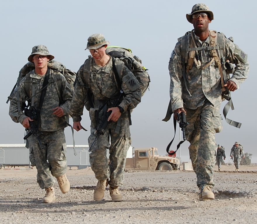 Wolfpack Team Leads Eagle Challenge Foot March in Iraq