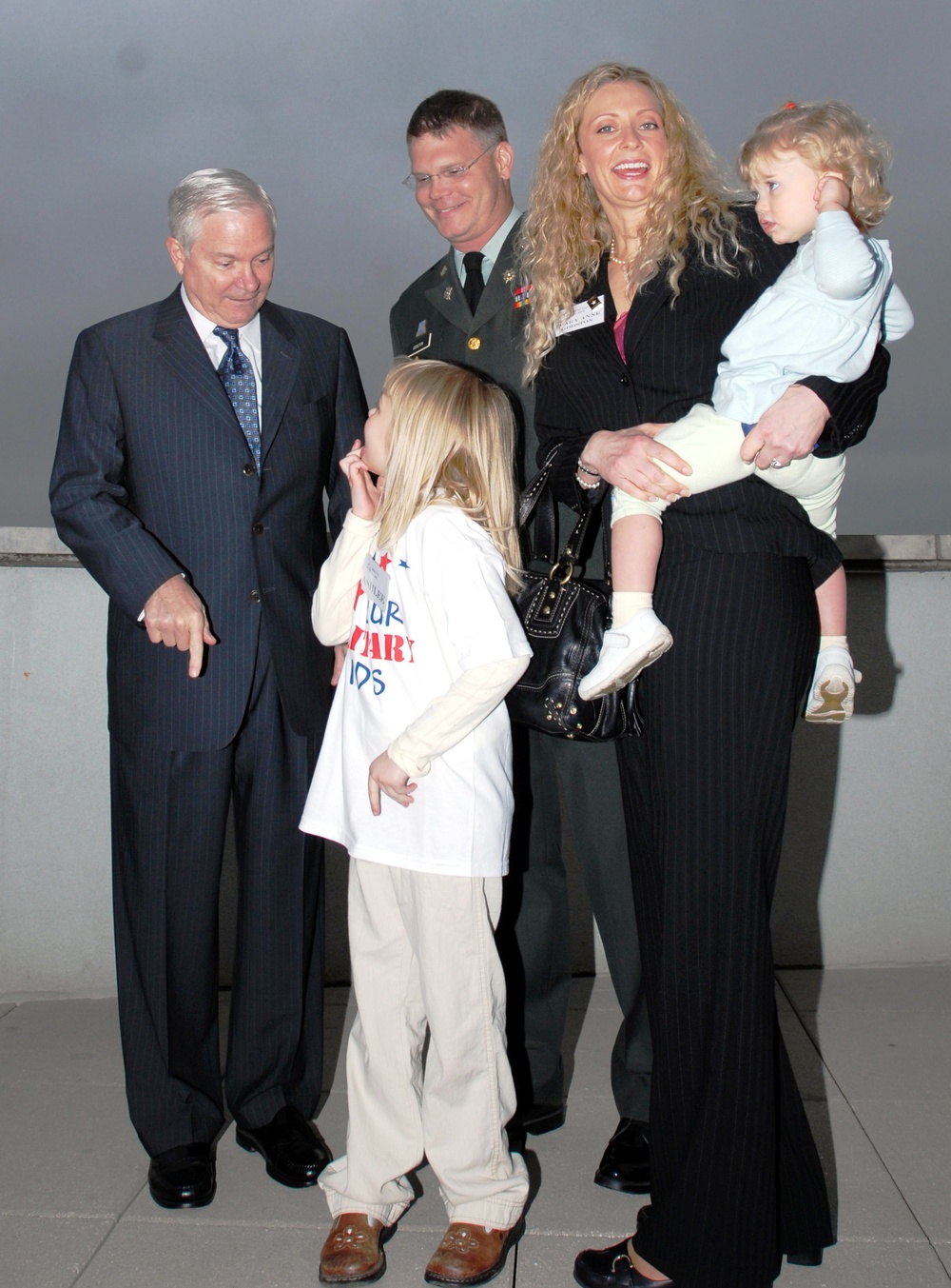 Young Daughter of Deployed Soldier Meets Defense Secretary
