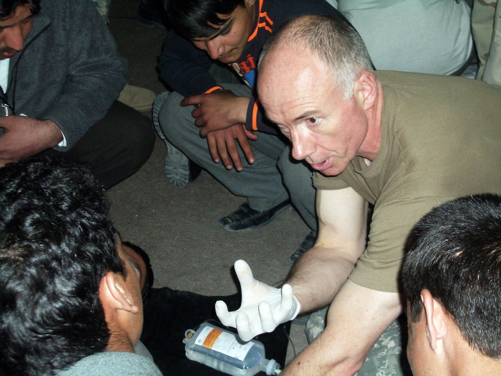 U.S. Navy Nurse Trains Afghan Police in Medical Care