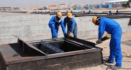 Welding Work Progresses at Fallujah Sewage Treatment Facility