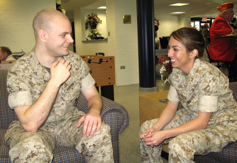 Marine Cpl. Wounded in Iraq Receives Support at Bethesda Medical Center