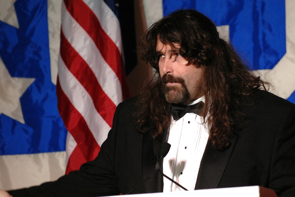 Wrestler Mick Foley Visits Wounded Troops at D.C. Area Hospitals