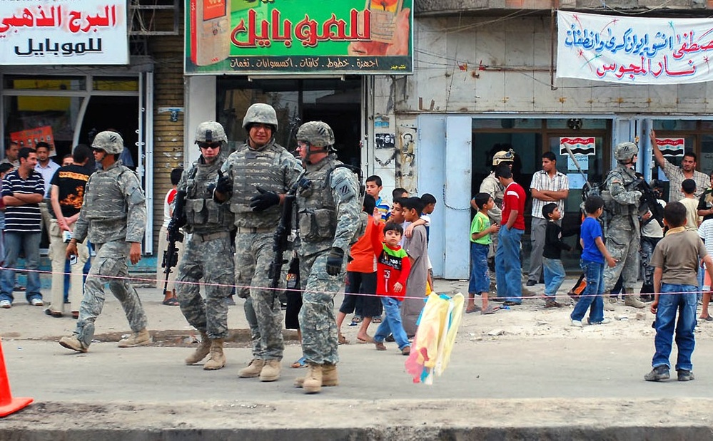 Multinational Forces Patrol Adhamiyah Neighborhood in Baghdad