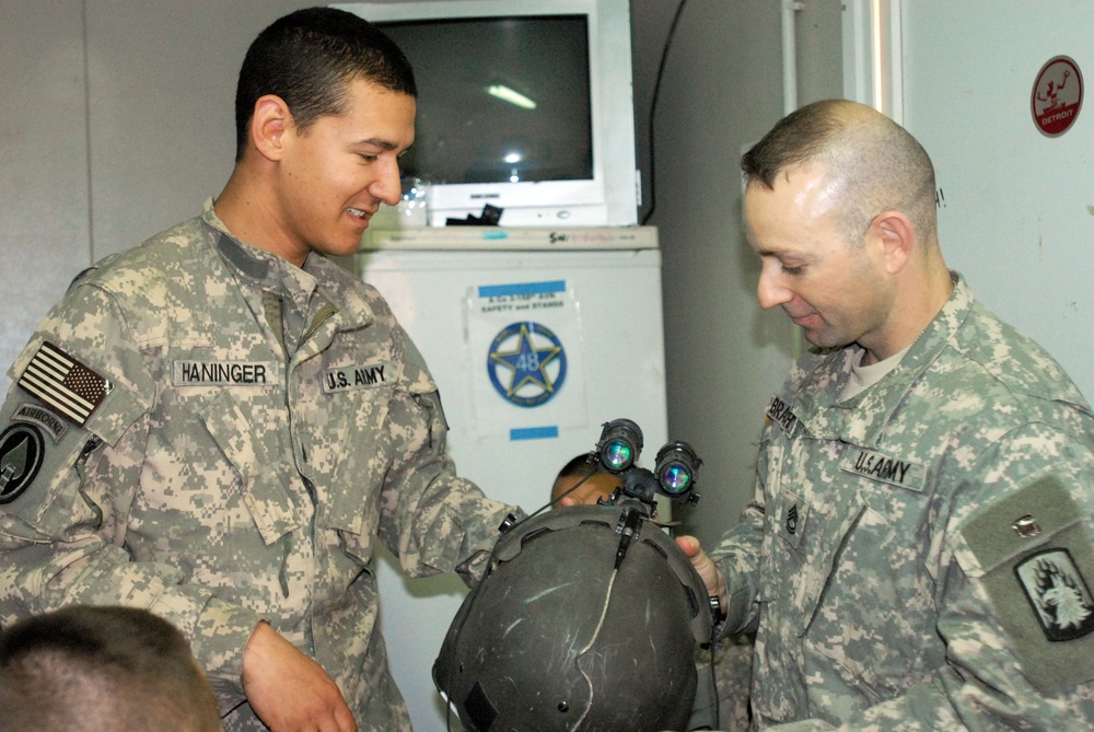 Sergeant Learns to Maintain Night-Vision Goggles for Black Hawk Duty