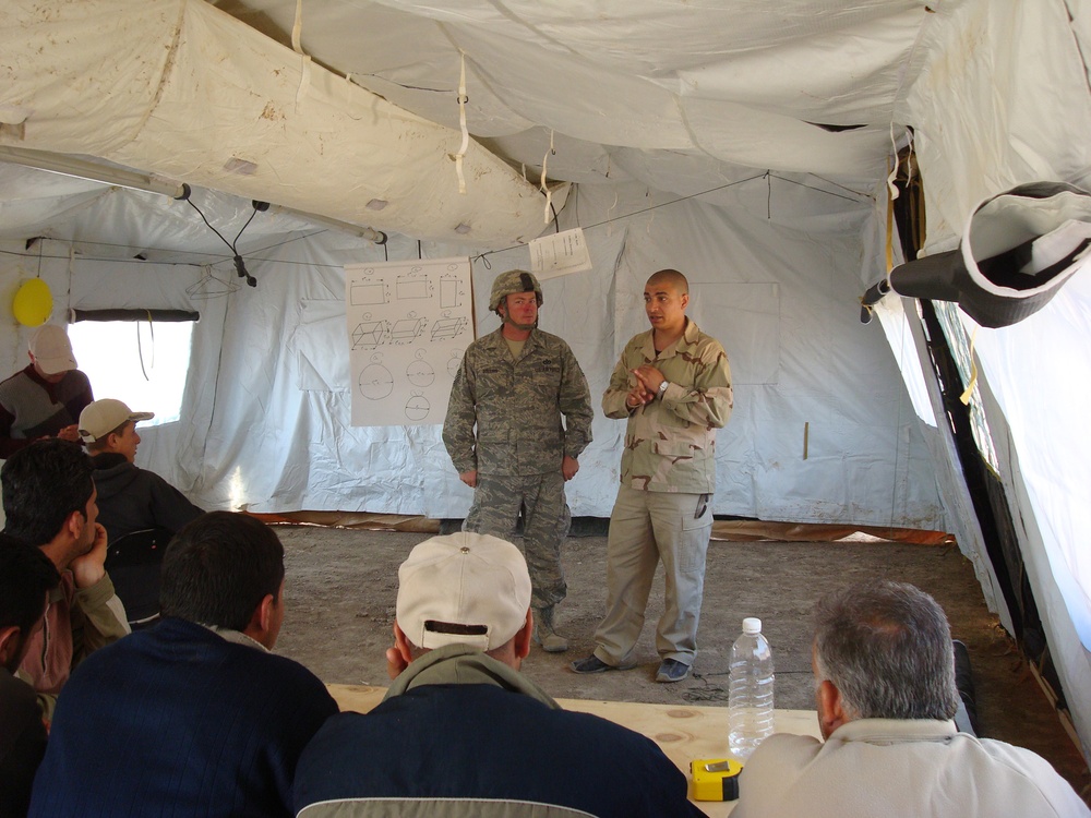 Air Force Tech. Sgt. Teaches Math to Plumbers in Afghanistan