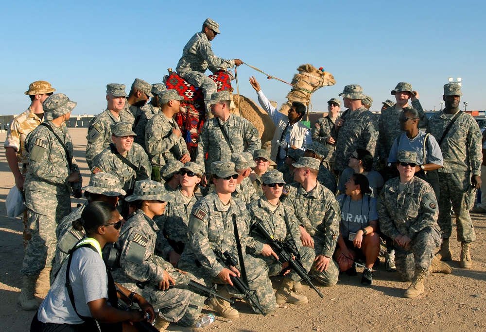 Troops Await Camel Ride Ahead of Operation MySpace Concert
