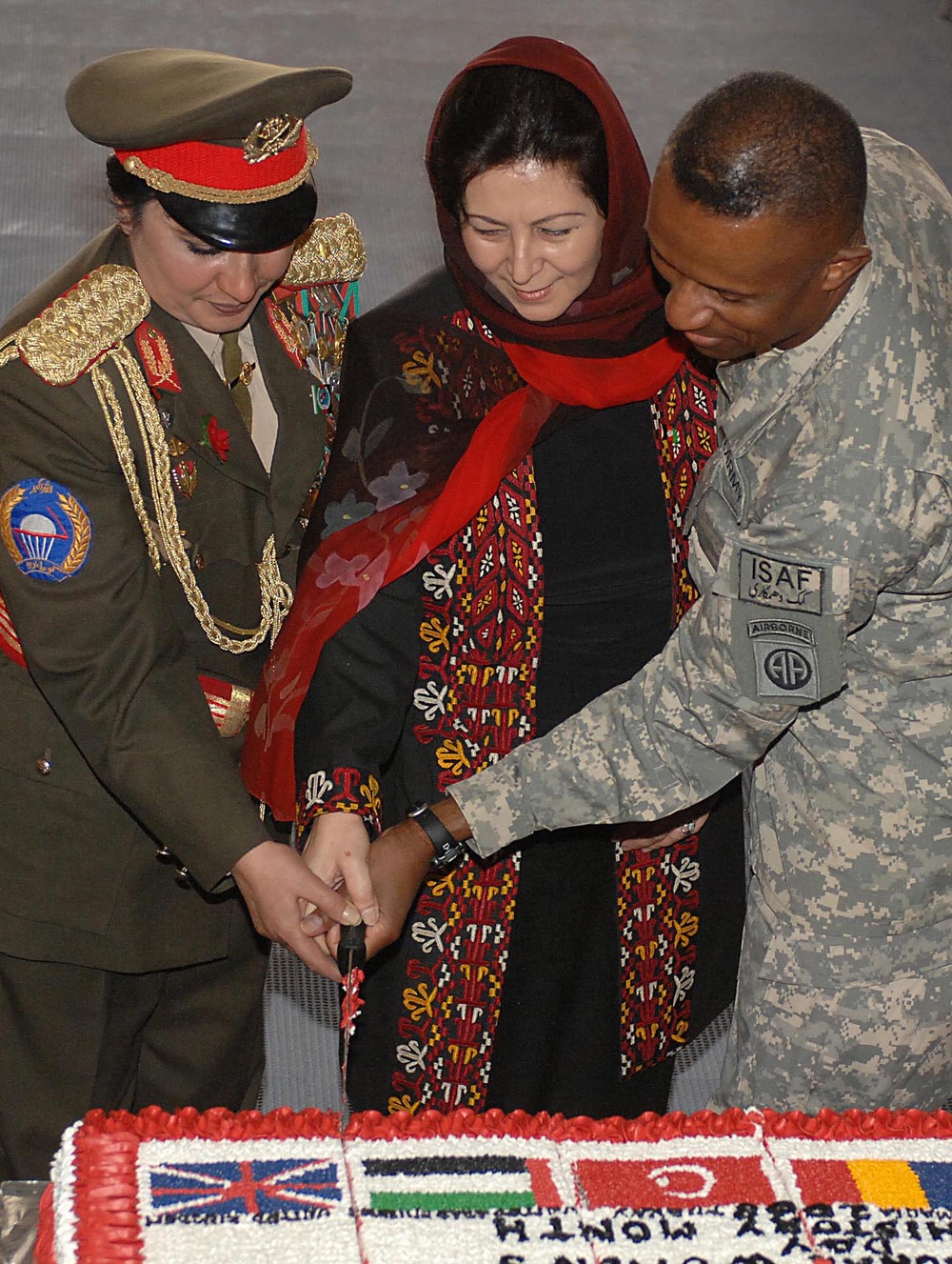 Afghan, U.S. Military Leaders Celebrate International Women's Day at Bagram Air Base