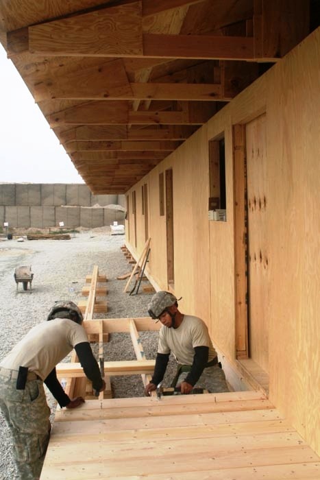 Soldiers Build Southeast Asia-Style Hut in Afghanistan