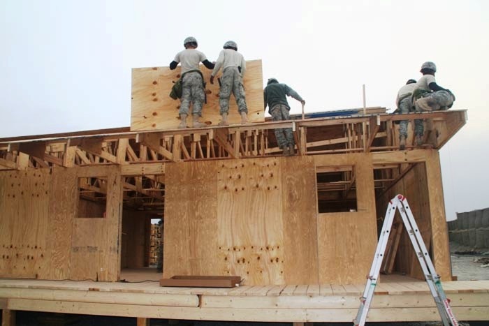 Engineers Build Southeast Asia-Style Hut for Coalition Forces in Afghanistan
