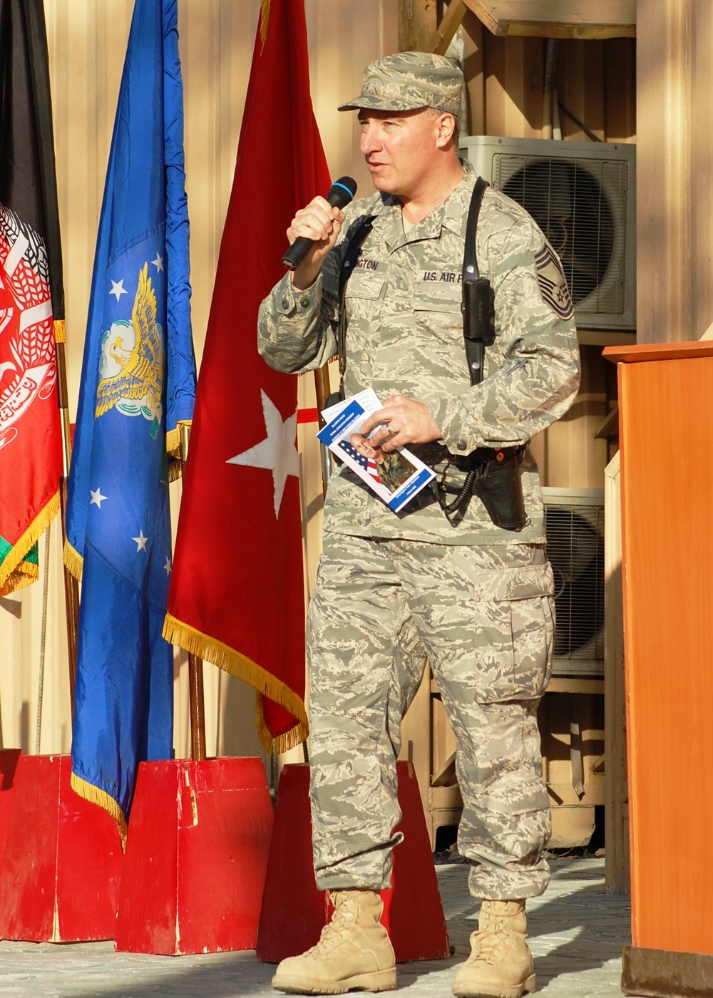 Air Force Chief Master Sgt. Honors Fallen Comrade at Afghanistan Dedication Ceremony