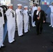 Defense Secretary Gates Departs USS Russell in Pearl Harbor