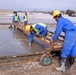 Afghan Workers Lay Concrete at Forward Operating Base Fenty