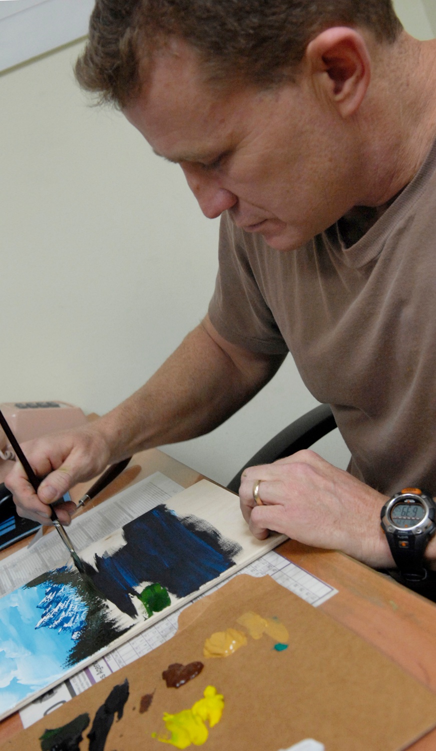 Tech. Sgt. Sommers Paints to Help Children's Heart Surgeries