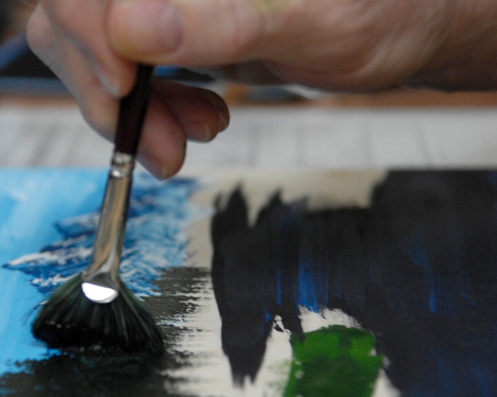 Tech. Sgt. Sommers Paints to Help Children's Heart Surgeries