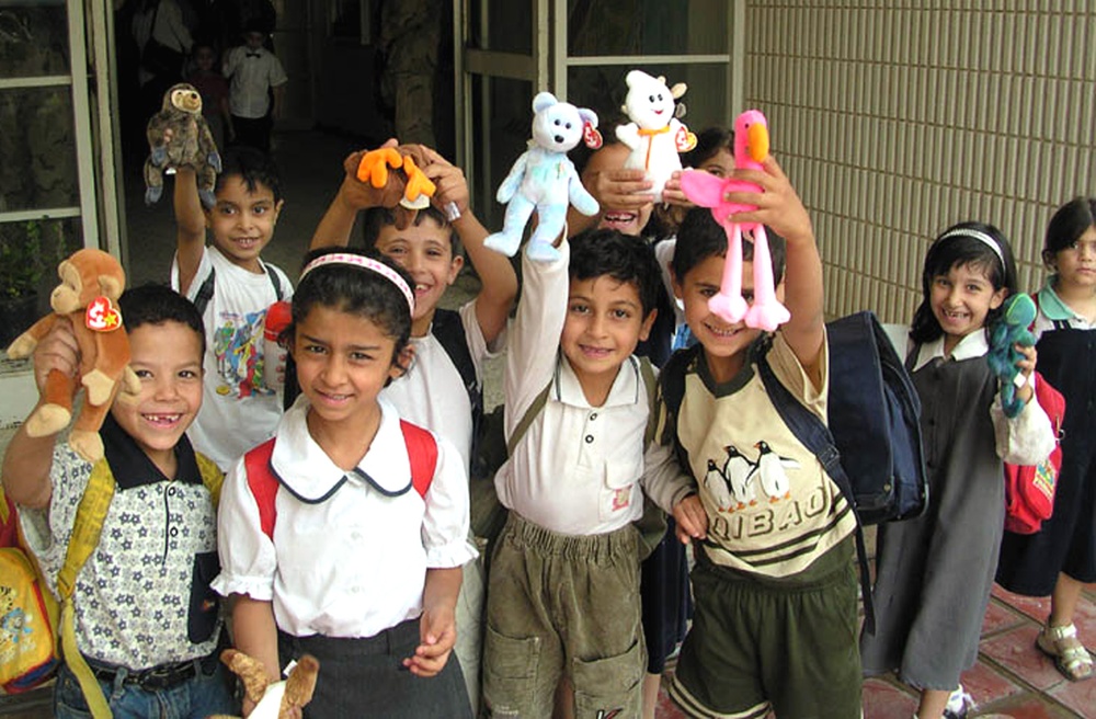 Iraqi Children Receive Donated Stuffed Toys Through Beanies for Baghdad Program