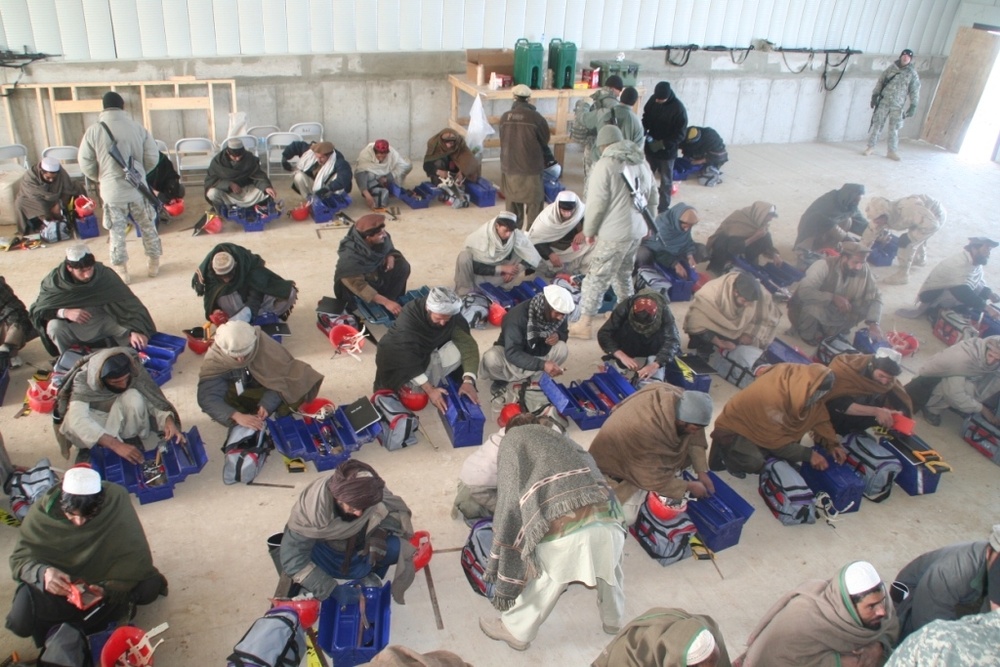 Afghans Learn Tool Use at Labor Workshop in Paktika Province