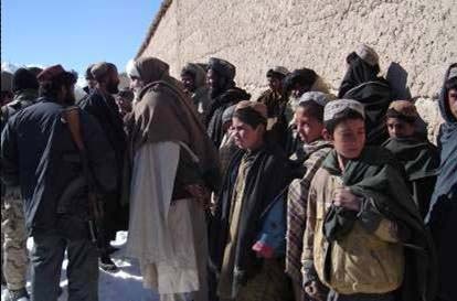 Afghan Officials Deliver Food Aid to Snow-Bound Village
