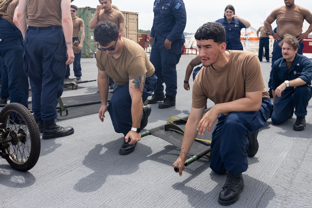 Litter Bearer Training USNS Comfort