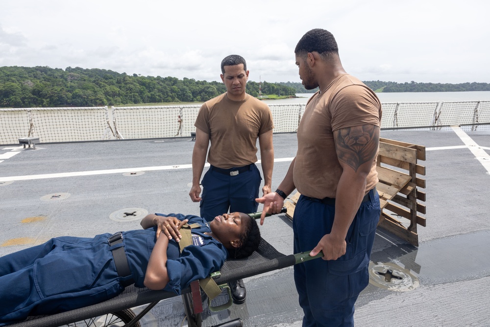 Litter Bearer Training USNS Comfort