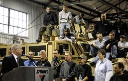 Defense Secretary Gates Visits Vehicle Integration Facility in Charleston