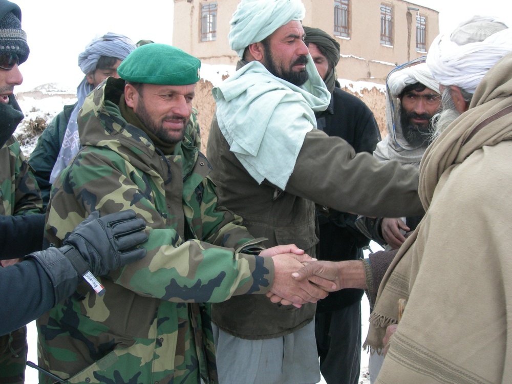 Afghan Army Subcommander Meets with Village Elders in Herat Province
